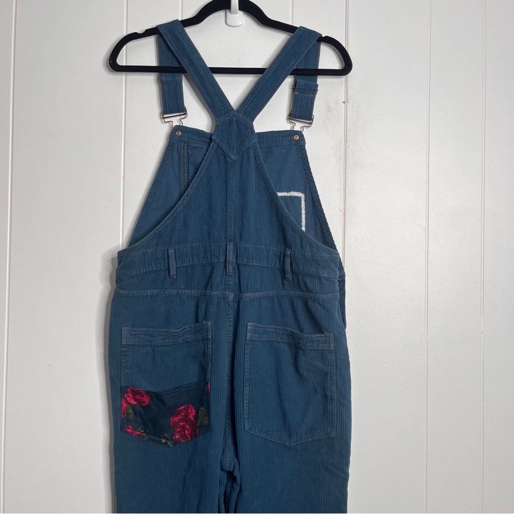 Urban Outfitters Blue Patchwork Corduroy Overalls Women's Small - Picture 4 of 8